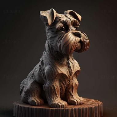 3D model Zwergschnauzer dog (STL)